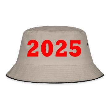 2025 - Bucket Hat - Khaki/Schwarz - Vorne