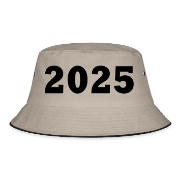 2025 - Bucket Hat - Khaki/Schwarz - Vorne
