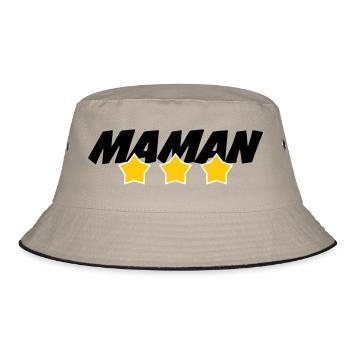 Maman d'Amour - Mother's Day - Bucket Hat - khaki/black - Front