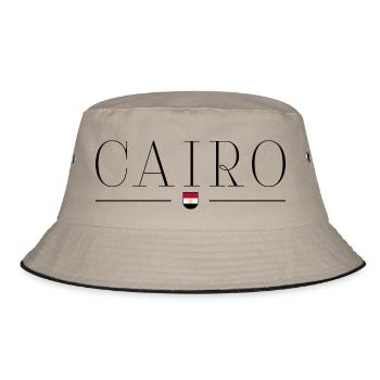 Cairo T-Shirt Outfit Design - Bucket Hat - khaki/black - Front