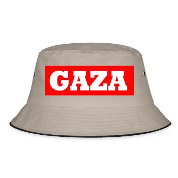 Gaza - Bucket Hat - Khaki/Schwarz - Vorne