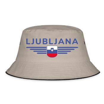 Trendy Ljubljana design - Bucket Hat - khaki/black - Front