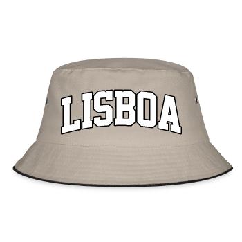 Lisboa logo: Collegiate design in Portuguese style - Bucket Hat - khaki/black - Front