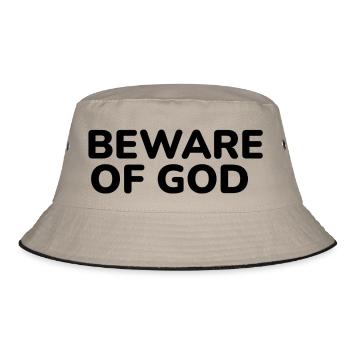 Warnung - Bucket Hat - Khaki/Schwarz - Vorne
