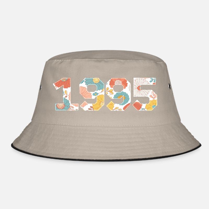Blumen 1995 - 30-jähriges Jubiläum - Bucket Hat - Khaki/Schwarz