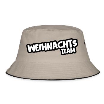 Weihnachts Team - Bucket Hat - Khaki/Schwarz - Vorne