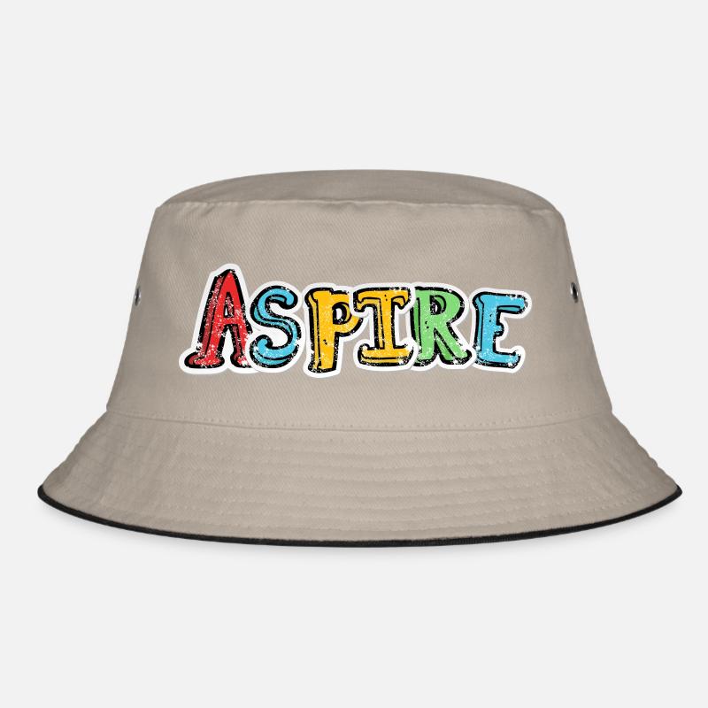 Aspire Colorful Graffiti Lettering Bucket Hat