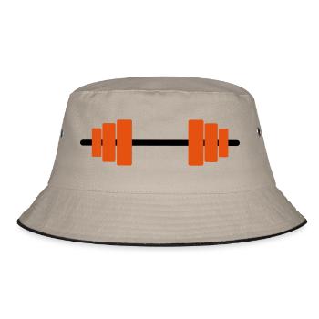 Weight Lifting - Bucket Hat - khaki/black - Front