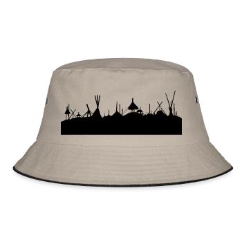 Tent Skyline - Bucket Hat - Khaki/Schwarz - Vorne