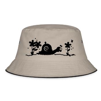 Die Schnecke / the snail (1c) - Bucket Hat - khaki/black - Front