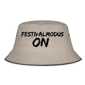 festivalmodus ON - Bucket Hat - Khaki/Schwarz - Vorne