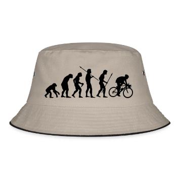 Biker evolution - Bucket Hat - Khaki/Schwarz - Vorne