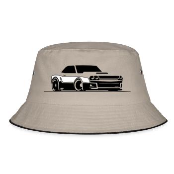 Challenger SRT Hellcat - Bucket Hat - khaki/black - Front