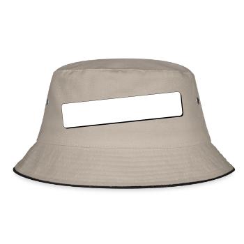 Writing Field Round Corners | Shade | Vector graphics - Bucket Hat - khaki/black - Front
