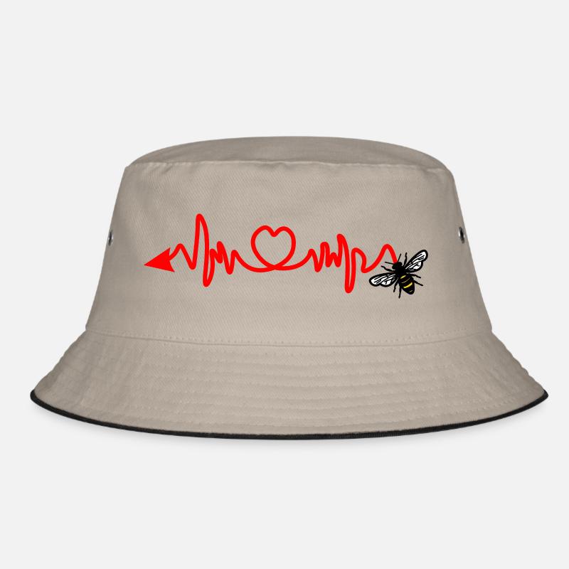 Cardio-Herzfrequenz, Biene mit Stachel oder Pfeil Bucket Hat