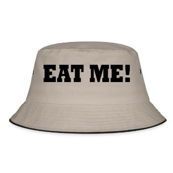 Eat me - Bucket Hat - khaki/black - Front