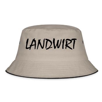 Landwirt - Bucket Hat - Khaki/Schwarz - Vorne