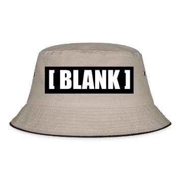 [ Blank ] No Logo Typography - Bucket Hat - khaki/black - Front