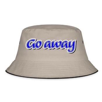 Go away Claim - Vectorgraphic - Bucket Hat - Khaki/Schwarz - Vorne