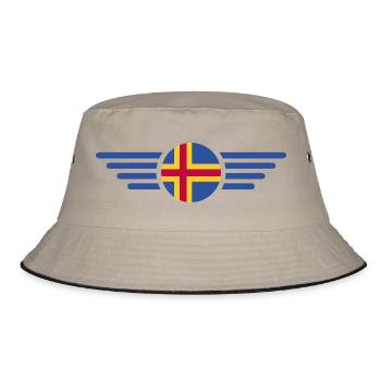 I Love Åland, T-shirt design de style élégance - Bob - kaki/noir - Devant