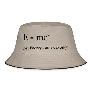 Ich brauche Kaffe. - Bucket Hat - Khaki/Schwarz - Vorne