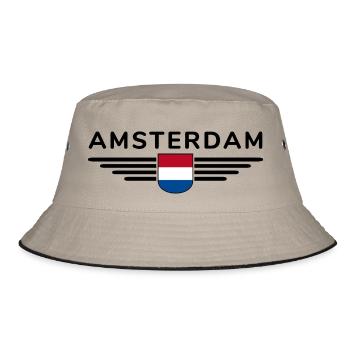 T-shirt Amsterdam Fan pour les amoureux de la Hollande - Bob - kaki/noir - Devant