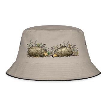 Igel - Bucket Hat - Khaki/Schwarz - Vorne