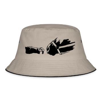 Hand Horse - Bucket Hat - Khaki/Schwarz - Vorne