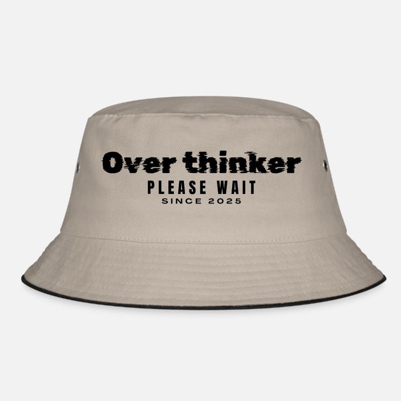 Überdenker - Bucket Hat - Khaki/Schwarz