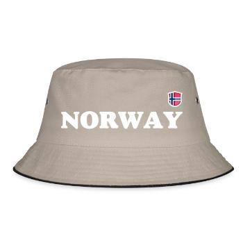 Norway Bold Flagcrest Graphic - Bucket Hat - khaki/black - Front