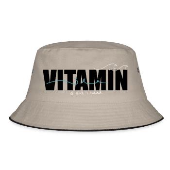 Vitamin Sea - Bucket Hat - Khaki/Schwarz - Vorne