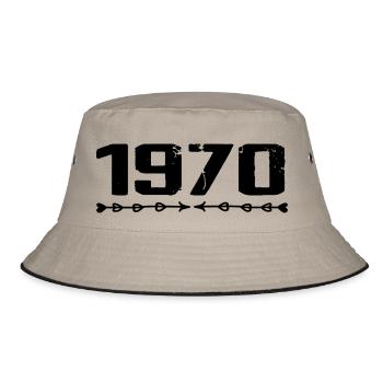 1970 Retro 1970 Birthday 1970 Vintage 1970 - Bucket Hat - khaki/black - Front