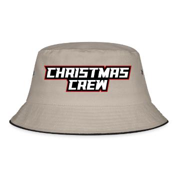 Christmas Crew Weihnachten - Bucket Hat - Khaki/Schwarz - Vorne