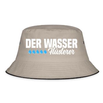 Der Wasser Flüsterer - Bucket Hat - Khaki/Schwarz - Vorne