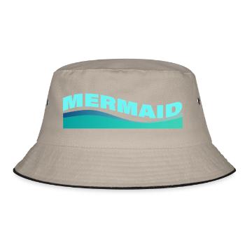 MERMAID - Bucket Hat - Khaki/Schwarz - Vorne