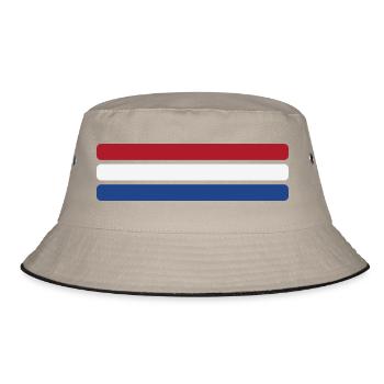 Minimal du drapeau des Pays-Bas - Bande en éventail du drapeau - Bob - kaki/noir - Devant