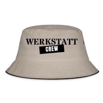 Werkstatt Crew - KFZ Mechaniker Schrauber Team - Bucket Hat - Khaki/Schwarz - Vorne