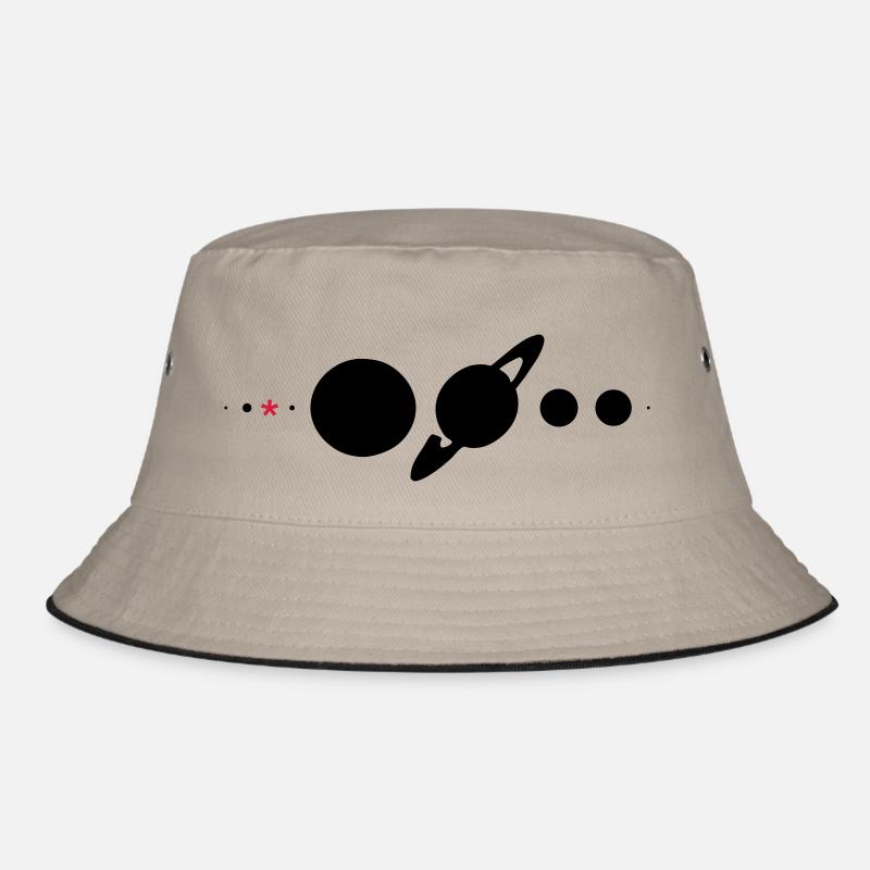 Sonnensystem* - Bucket Hat - Khaki/Schwarz