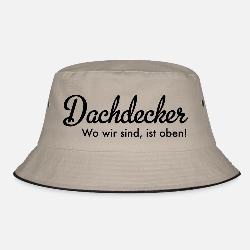 Dachdecker - Bucket Hat - Khaki/Schwarz