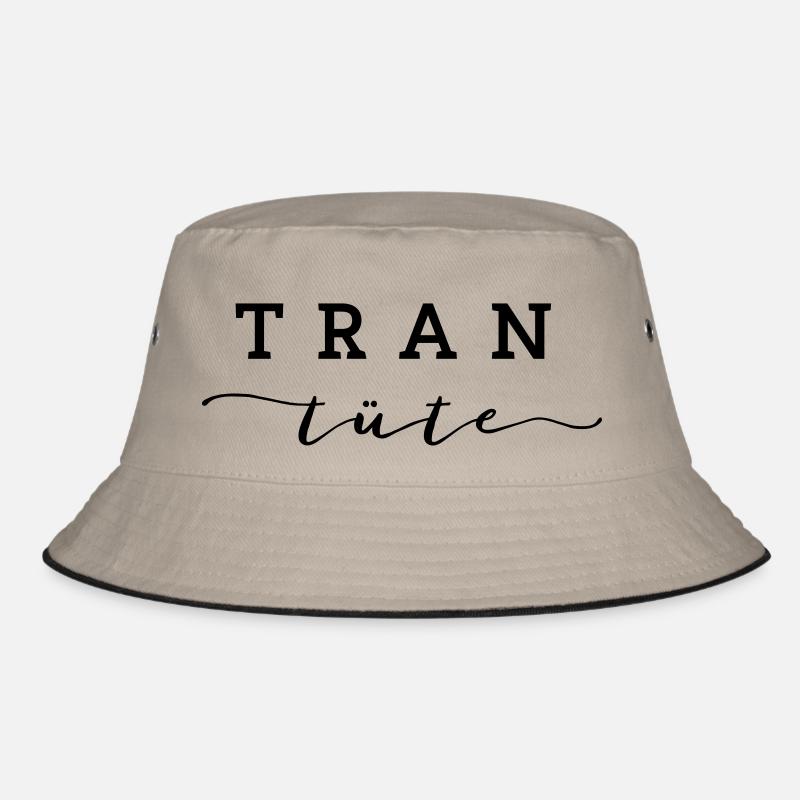 Die TRAN TÜTE - Bucket Hat - Khaki/Schwarz