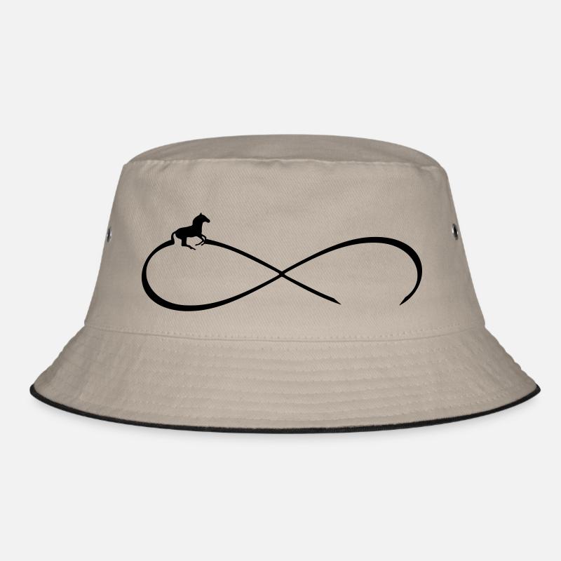 Pferdemotiv Pferd Unendlichkeit personalisierbar 8 Bucket Hat