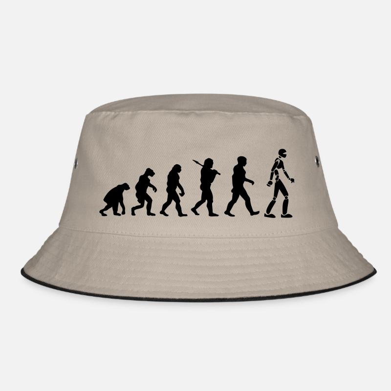 Robot Evolution - Bucket Hat - khaki/black
