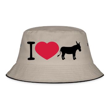 j'aime l'amour coeur âne cheval poney petit packelsel l - Bob - kaki/noir - Devant