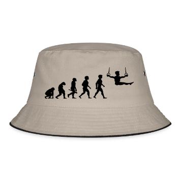 Evolution Gymnastik Turnen Akrobatik Geräteturnen - Bucket Hat - Khaki/Schwarz - Vorne