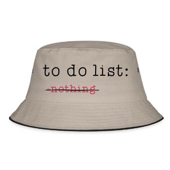 to-do list - Bucket Hat - khaki/black - Front