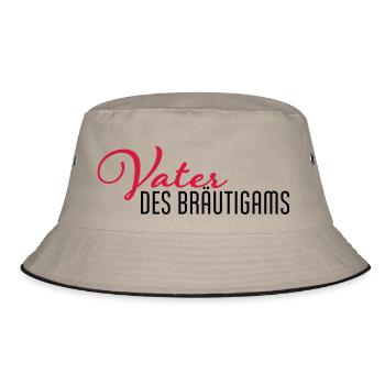 vater des braeutigams - Bucket Hat - Khaki/Schwarz - Vorne