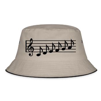Noten - Bucket Hat - Khaki/Schwarz - Vorne