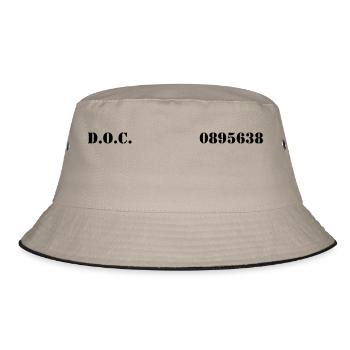 Department of Corrections (D.O.C.) 2 front - Bucket Hat - khaki/black - Front