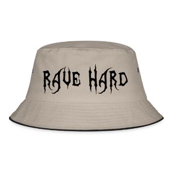 Rave Hard - Bucket Hat - Khaki/Schwarz - Vorne