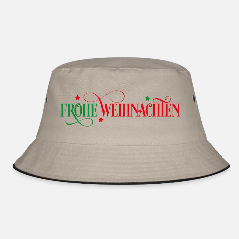 Weihnachten - Bucket Hat - Khaki/Schwarz